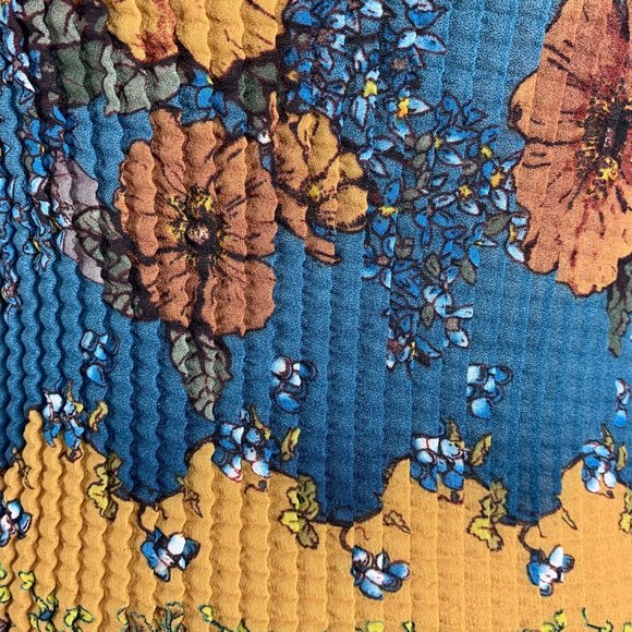 Le Grange NWT Medium Tank Top Blue Floral IXP66 St - Picture 5 of 5